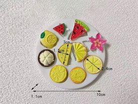 Molde silicona 10 frutas 